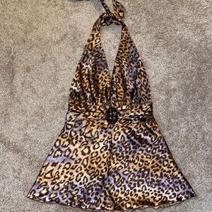 Vintage Leopard Halter Top